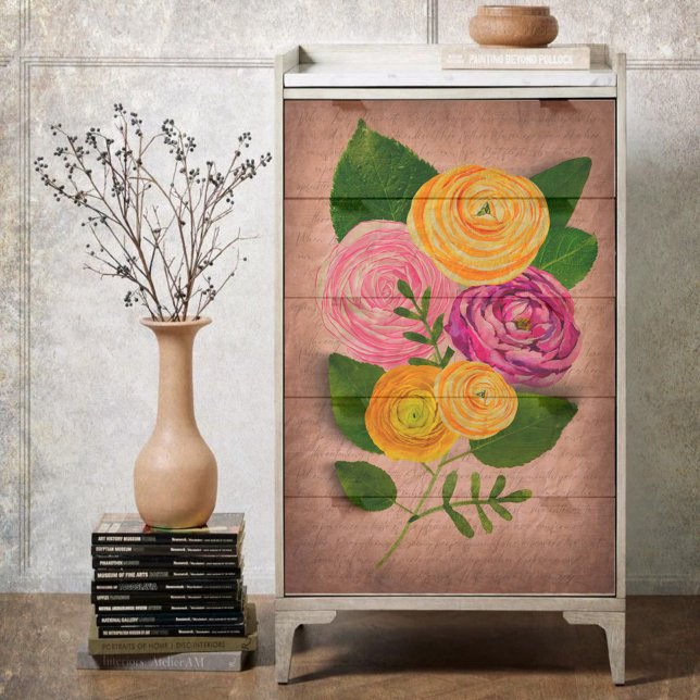Decoupage Tissue Paper Vintage Ranunculus Bouqet (Creator Uploaded)