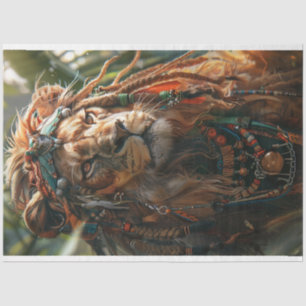 Decoupage Tribal Majestic Lion Tissue Paper