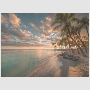 Decoupage Tropical Paradise Beach Palm Trees Tissue Paper