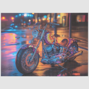 Decoupage Urban Custom Painted Motorcycle Tissue Paper