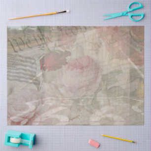 Decoupage USA Floral Collage Tissue Paper