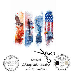 Decoupage USA Panels Similar to Tumblers Tissue Paper