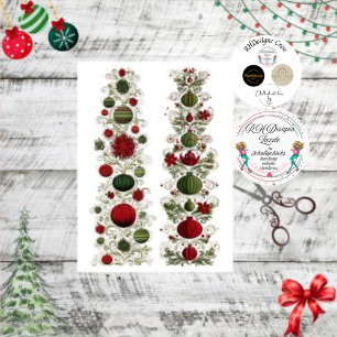 Decoupage Vertical Cascade Holiday Elements Tissue Paper