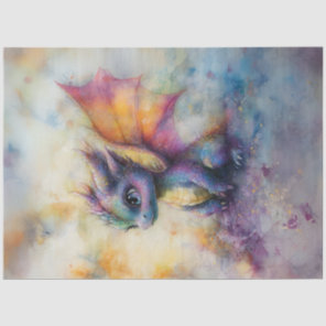 Decoupage Vibrant Baby Fantasy Dragon Tissue Paper