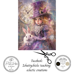 Decoupage Victorian Alice Wonderland Theme Artwork Tissue Paper