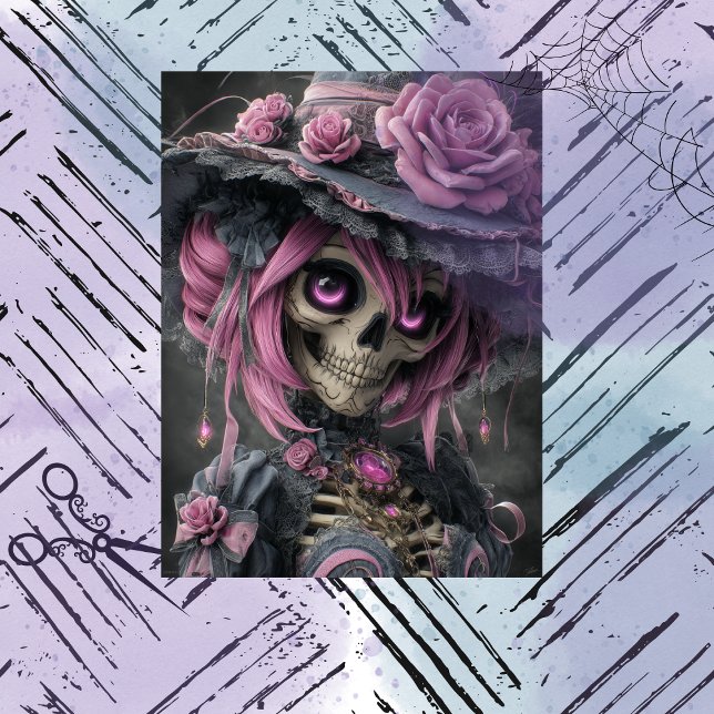 Decoupage Victorian Gothic Skeleton Tissue Paper (Creator Uploaded)