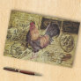 Decoupage Vintage Ephemera Rooster Farm  Tissue Paper