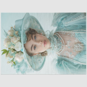 Decoupage Vintage Lady of French Era Fashion  Tissue Paper