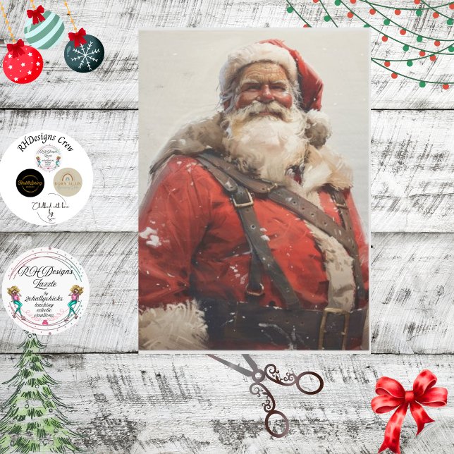 Decoupage Vintage Saint Nick  Tissue Paper (Creator Uploaded)