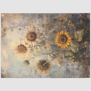 Decoupage Vintage Sunflower Painting Tissue Paper