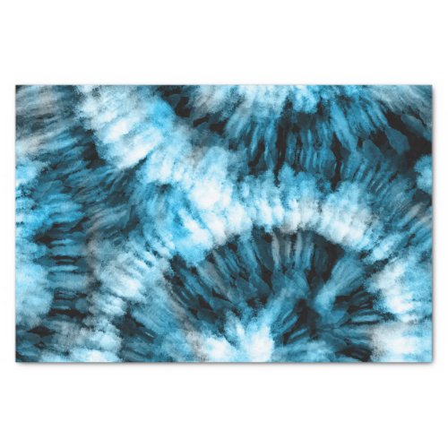 Decoupage Watercolor Navy Blue Tie Dye Tissue Paper