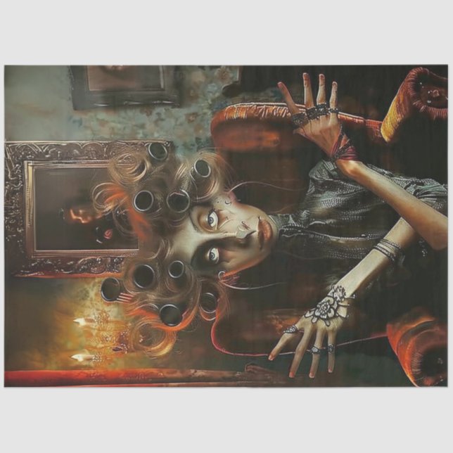 Decoupage Weird and Weider Art of Woman   Tissue Paper (Front)