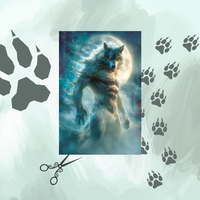 Decoupage Werewolf Is Reclaimed  Tissue Paper (Creator Uploaded)