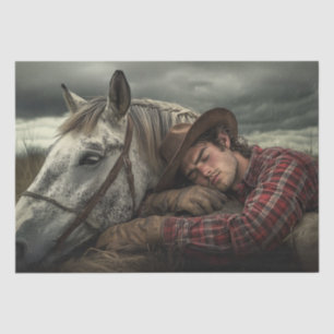 Decoupage Western Lifestyle Cowboy Horse Napping Tissue Paper