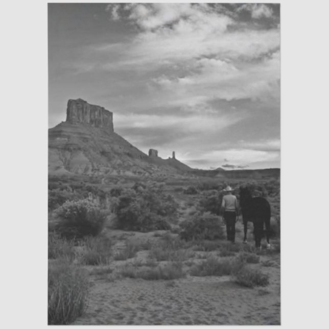 Decoupage Western Solitude Lisa Chappell Tissue Paper (Front)