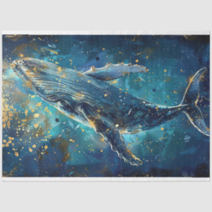 Decoupage Whale of the Ocean Tissue Paper