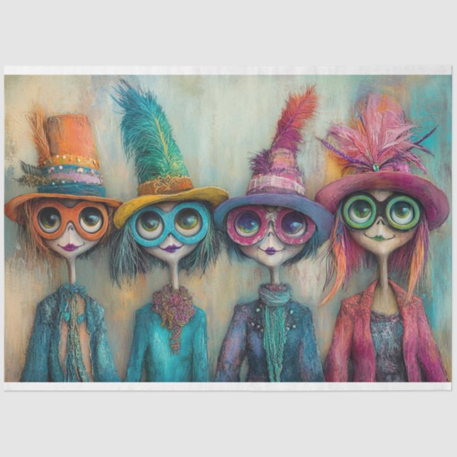 Decoupage Whimsical Chenal Country Club Moms 1  Tissue Paper (Front)