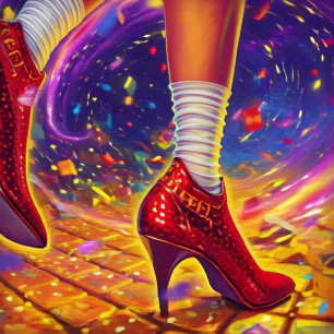 Decoupage Whimsical Elara Dancing Golden Road Tissue Paper