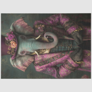 Decoupage Whimsical Fantasy Elephant Steampunk Tissue Paper