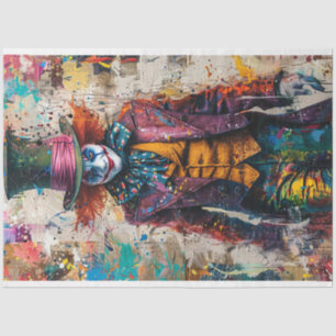 Decoupage Whimsical Jester Digital Art  Tissue Paper