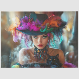 Decoupage Whimsical Magical Good Witch Tissue Pap Paper