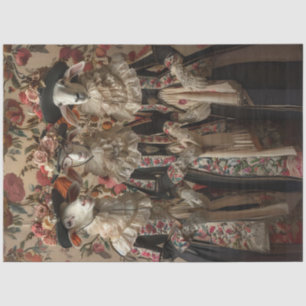 Decoupage Whimsical Sheep Dressed in Vintage Tissue Paper