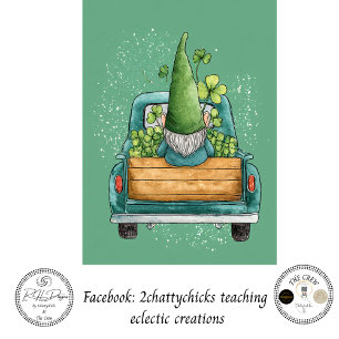 Decoupage Whimsical St. Patrick's Day Gnome Tissue Paper