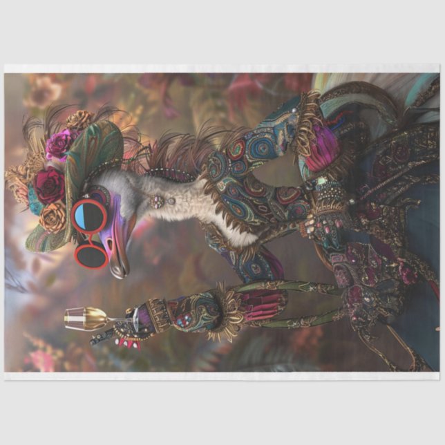 Decoupage Whimsical Twinkeltoes Wackadoodle Tissue Paper (Front)