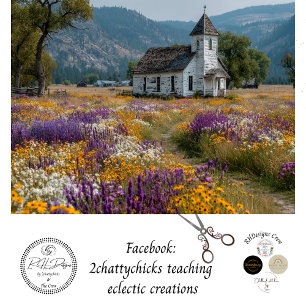 Decoupage Whispers of Grace Church in Field  Tissue Paper