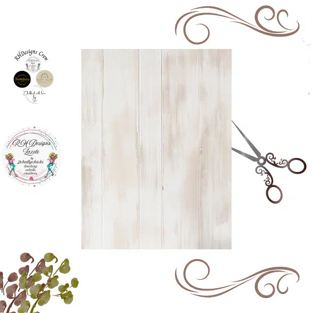 Decoupage Whitewashed Panel Background Tissue Paper | Zazzle