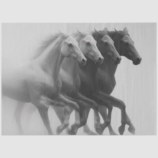 Decoupage Wild Horses Running Western Charm  Tissue Paper (Front)