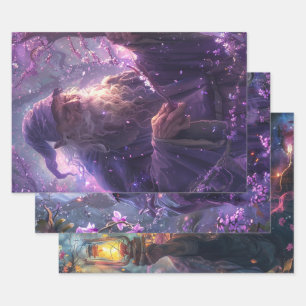 Decoupage Wizards Set of 3 Wrapping Paper Sheets