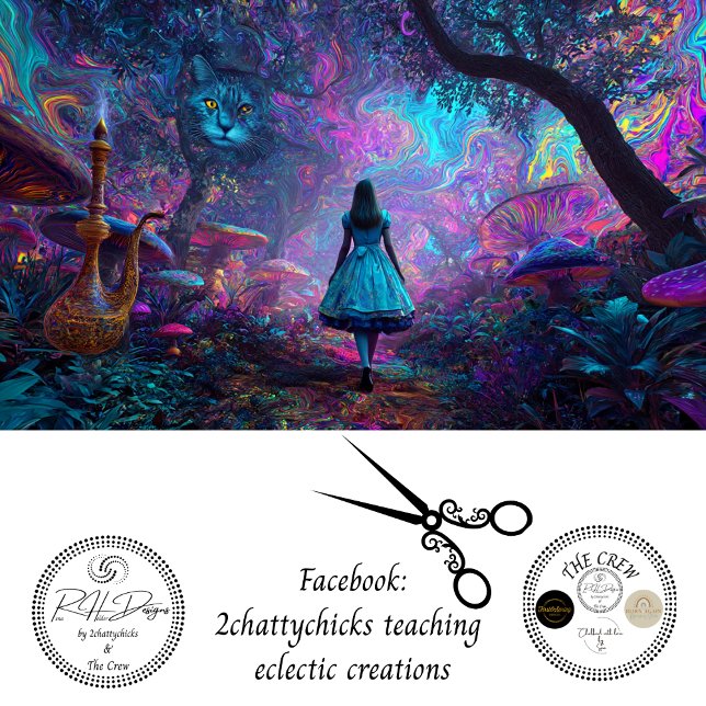 Decoupage Wonderland Path Psychedelic Forest Tissue Paper (Creator Uploaded)