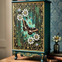 Decoupage Woodland Moth Illustration