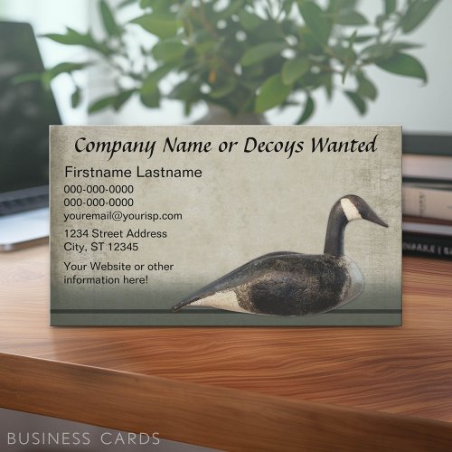 Business Card Template: Decoy Business