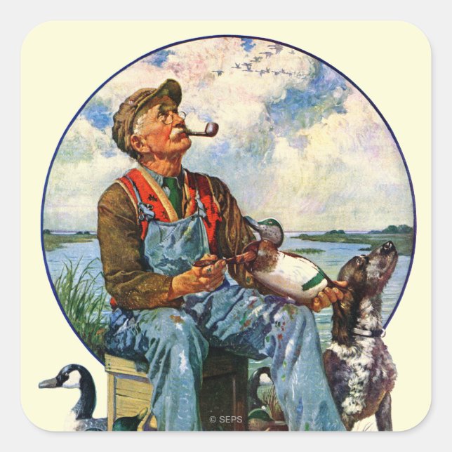 Decoys Square Sticker (Front)