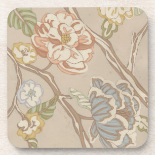 Decrative Organza Chintz Floral Design Beverage Coaster