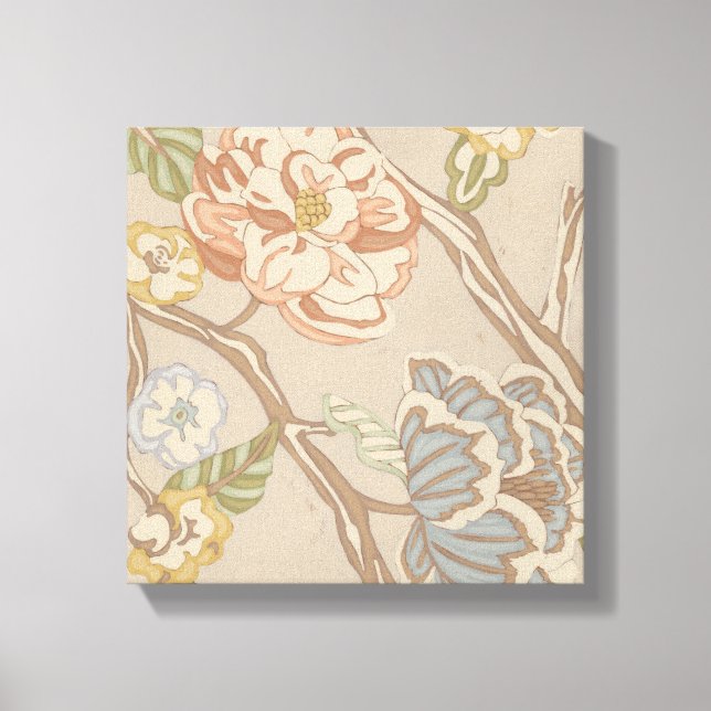 Decrative Organza Chintz Floral Design Canvas Print (Front)