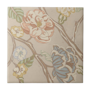 Decrative Organza Chintz Floral Design Ceramic Tile