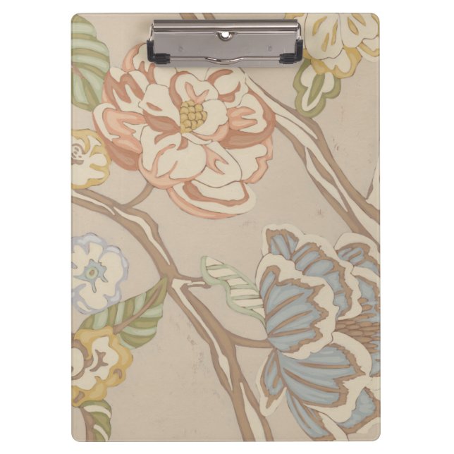 Decrative Organza Chintz Floral Design Clipboard (Front)