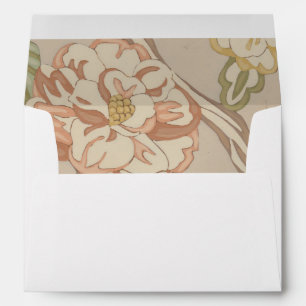 Decrative Organza Chintz Floral Design Envelope