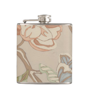Decrative Organza Chintz Floral Design Flask