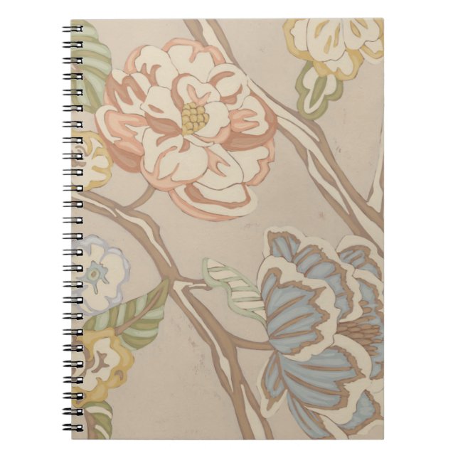 Decrative Organza Chintz Floral Design Notebook (Front)