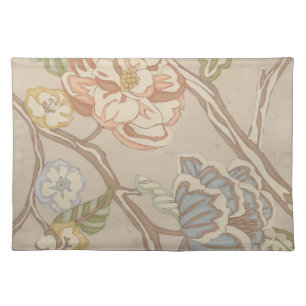Decrative Organza Chintz Floral Design Placemat