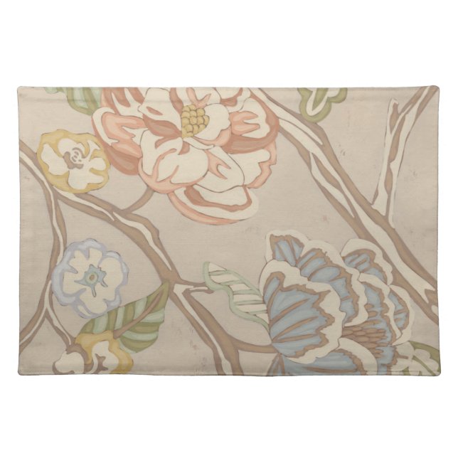 Decrative Organza Chintz Floral Design Placemat (Front)