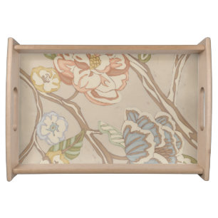 Decrative Organza Chintz Floral Design Serving Tray