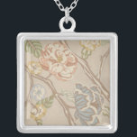 Decrative Organza Chintz Floral Design Silver Plated Necklace<br><div class="desc">A decorative organza chintz floral design,  the pale colors offer a muted beauty without taking away any power from this piece. Hang it in your bedroom,  your living room,  or any room. You can't go wrong with this purchase!</div>