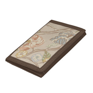 Decrative Organza Chintz Floral Design Tri-fold Wallet