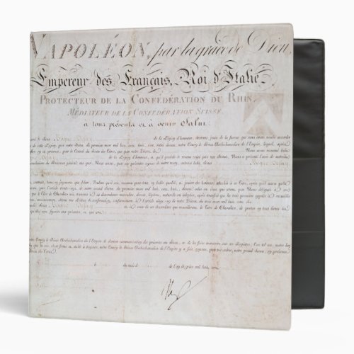 Decree of nobility created under the First 3 Ring Binder