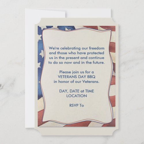 Decree Of Recognition Veterans Day Party Invite